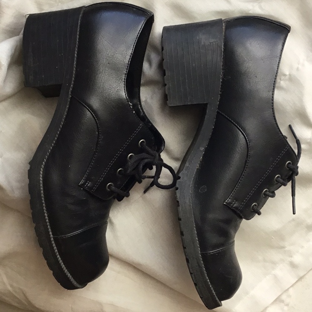 Black grunge witch chunky heels 90s OFFERS WELCOME
